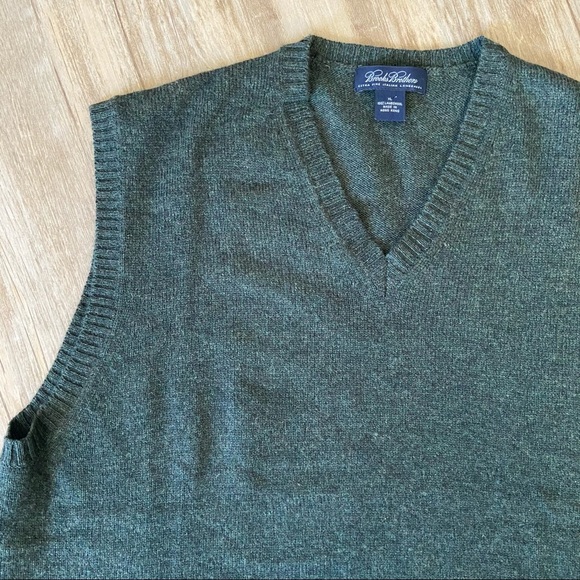 Men's Sweater Vest Brooks Brothers Sweater Vest Lambswool XL - Picture 3 of 9